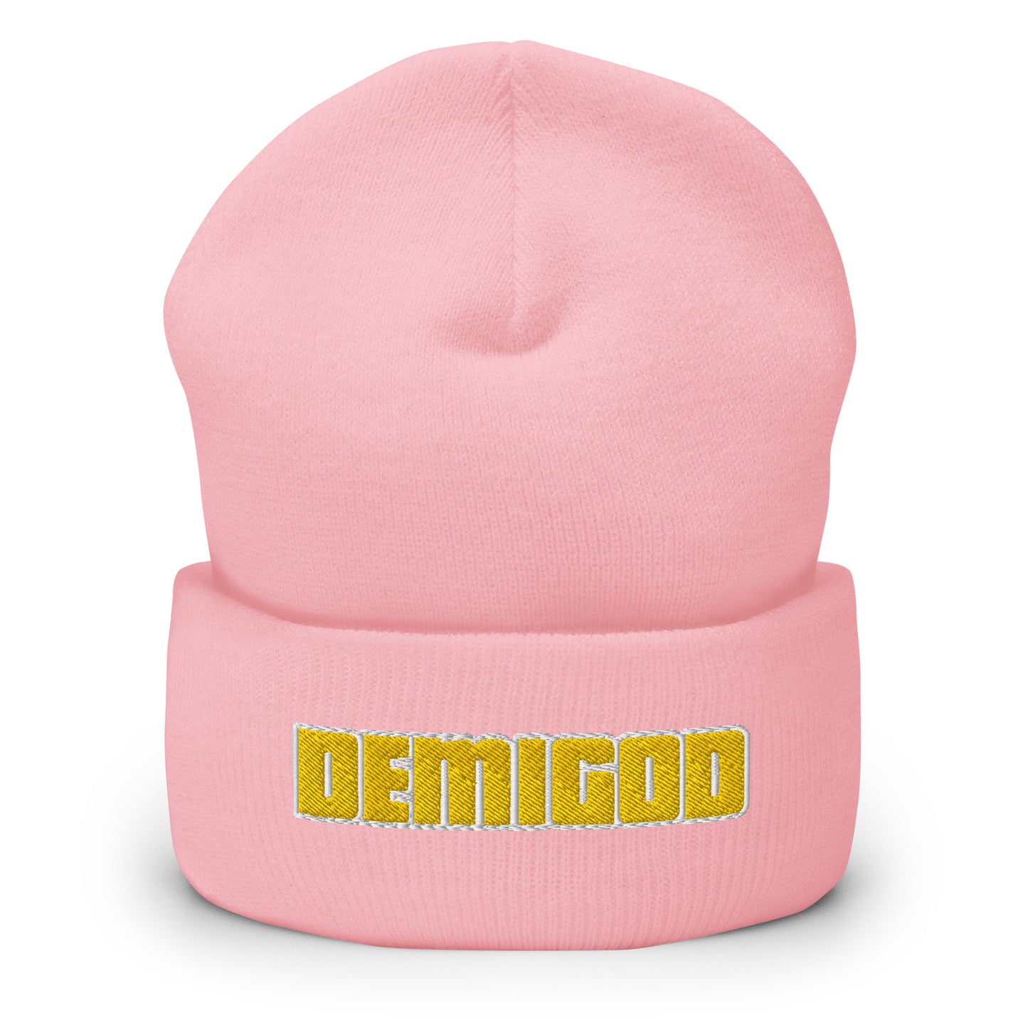 Demigod Embroidered Beanie - Mythical Style, Cozy Knit Cap - Unisex, Fashion Statement Accessory