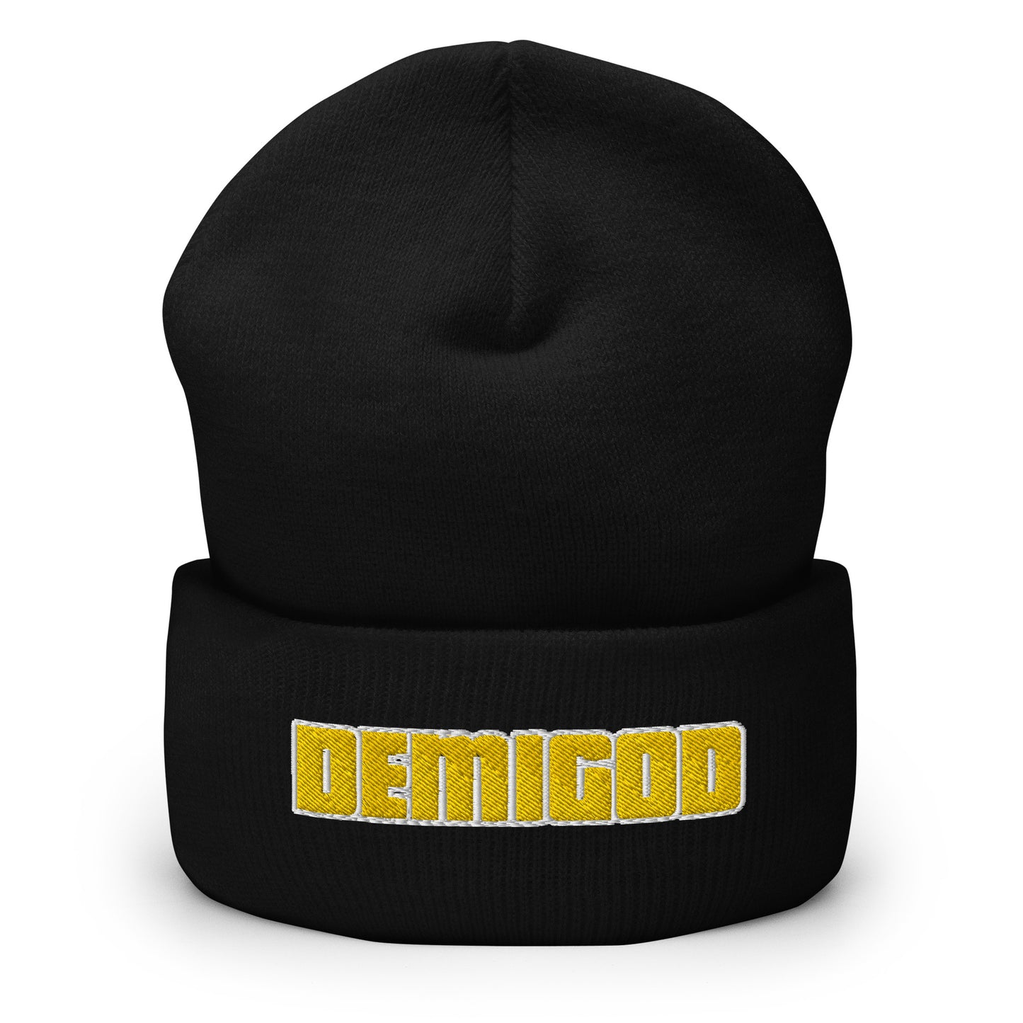 Demigod Embroidered Beanie - Mythical Style, Cozy Knit Cap - Unisex, Fashion Statement Accessory