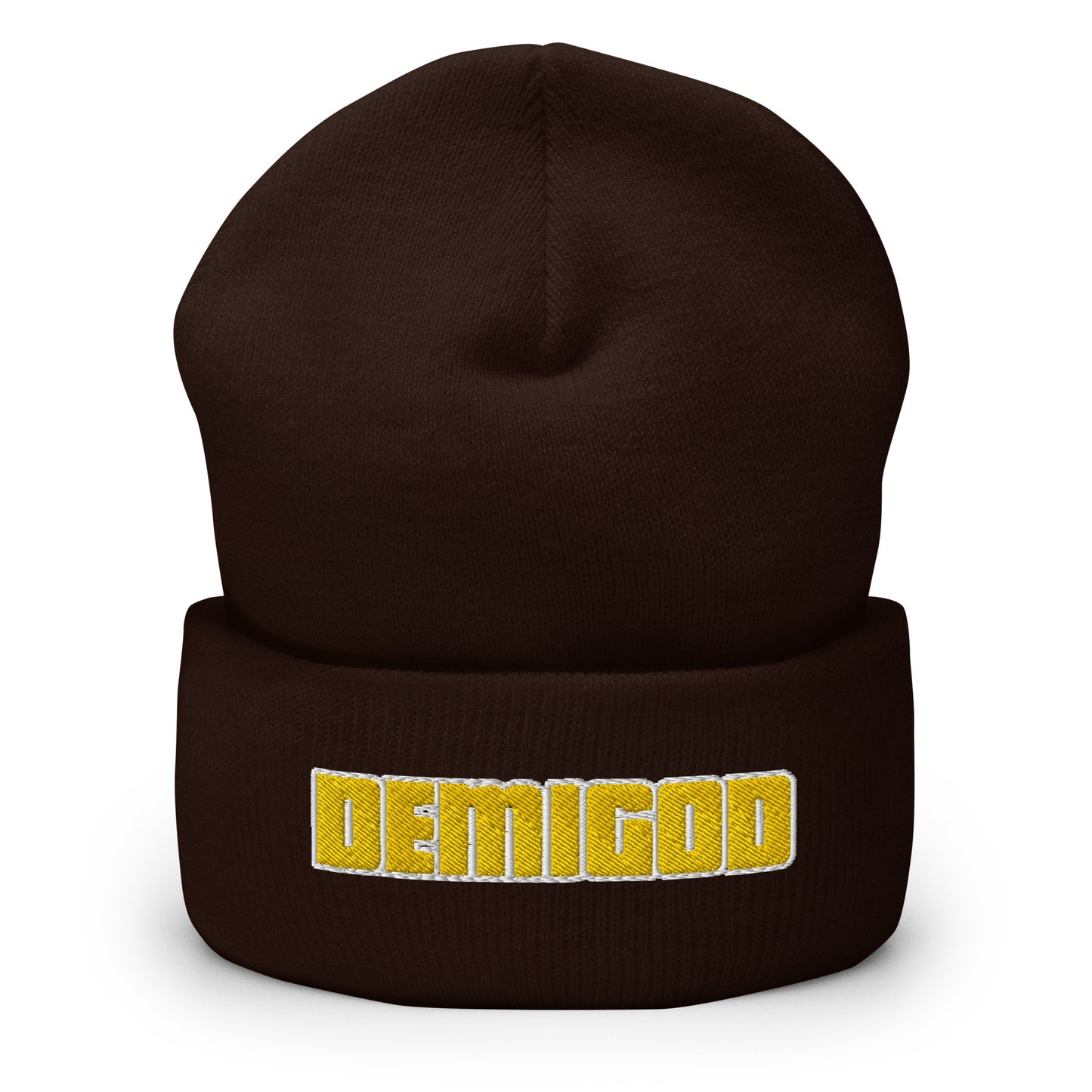 Demigod Embroidered Beanie - Mythical Style, Cozy Knit Cap - Unisex, Fashion Statement Accessory