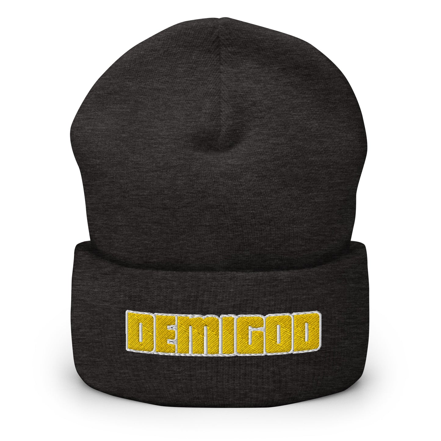 Demigod Embroidered Beanie - Mythical Style, Cozy Knit Cap - Unisex, Fashion Statement Accessory