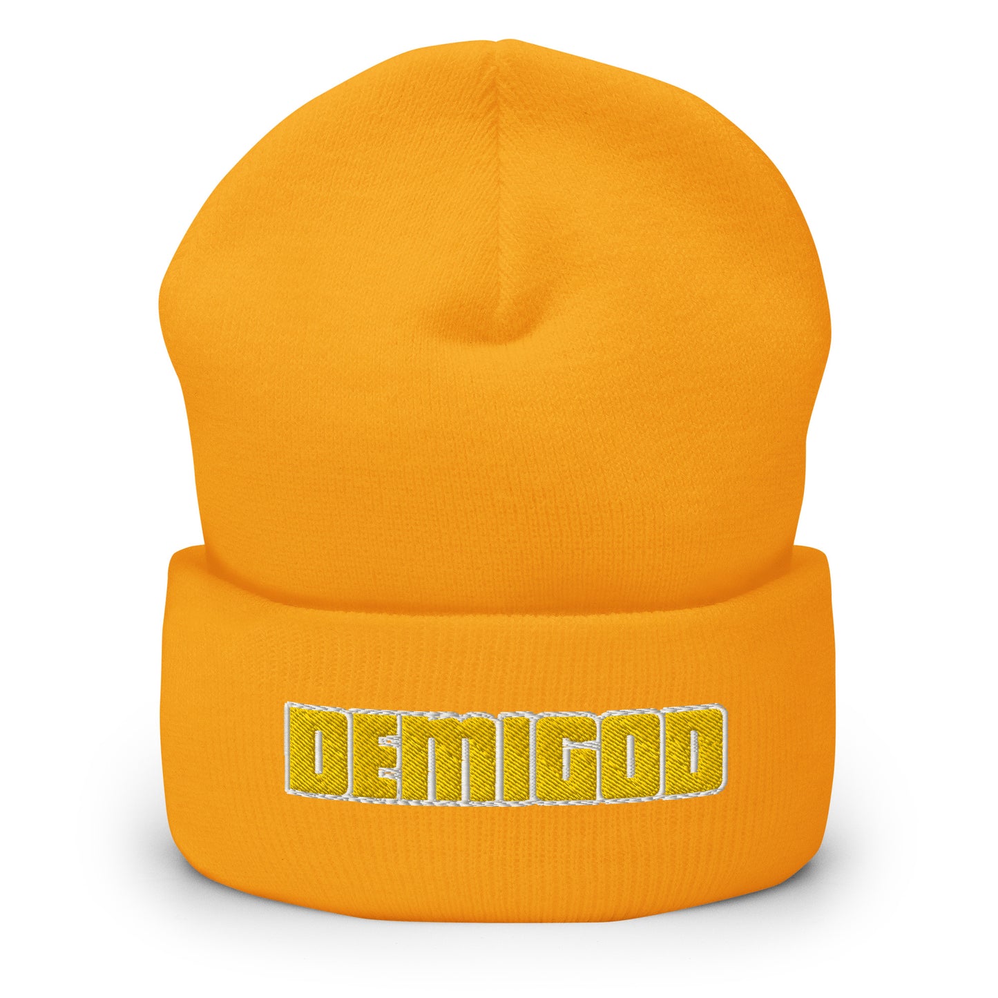 Demigod Embroidered Beanie - Mythical Style, Cozy Knit Cap - Unisex, Fashion Statement Accessory