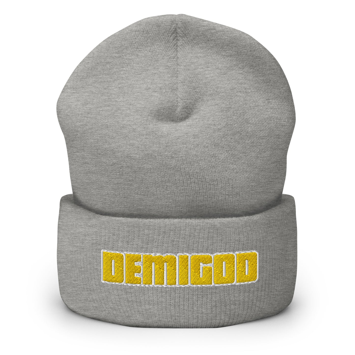 Demigod Embroidered Beanie - Mythical Style, Cozy Knit Cap - Unisex, Fashion Statement Accessory