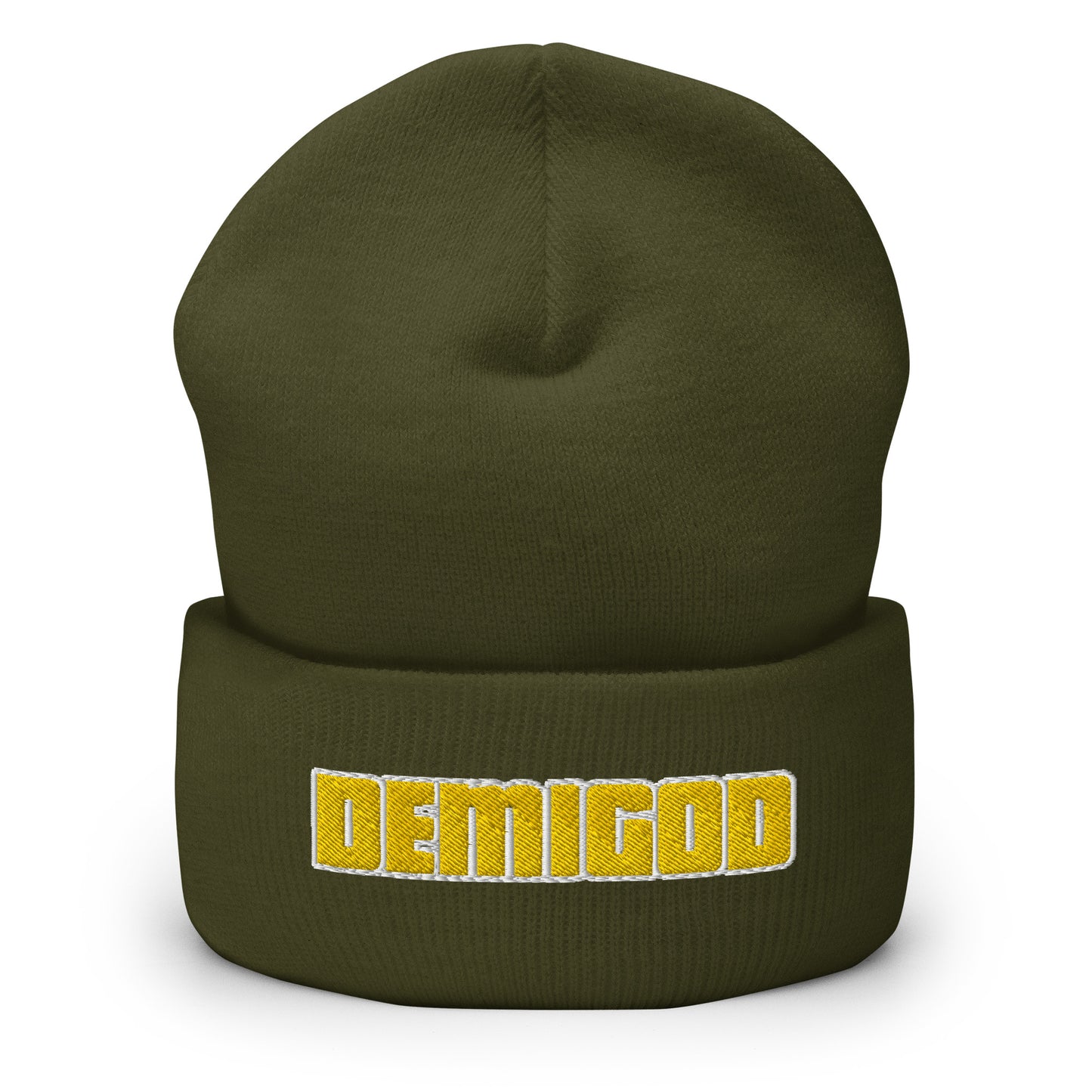 Demigod Embroidered Beanie - Mythical Style, Cozy Knit Cap - Unisex, Fashion Statement Accessory