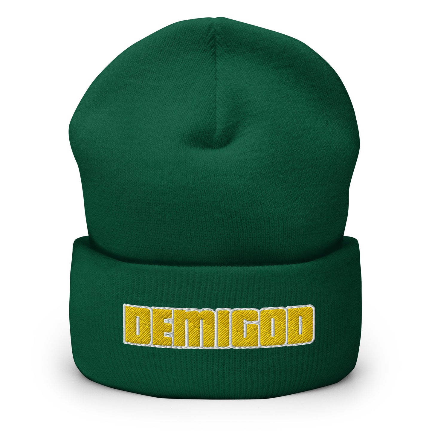 Demigod Embroidered Beanie - Mythical Style, Cozy Knit Cap - Unisex, Fashion Statement Accessory