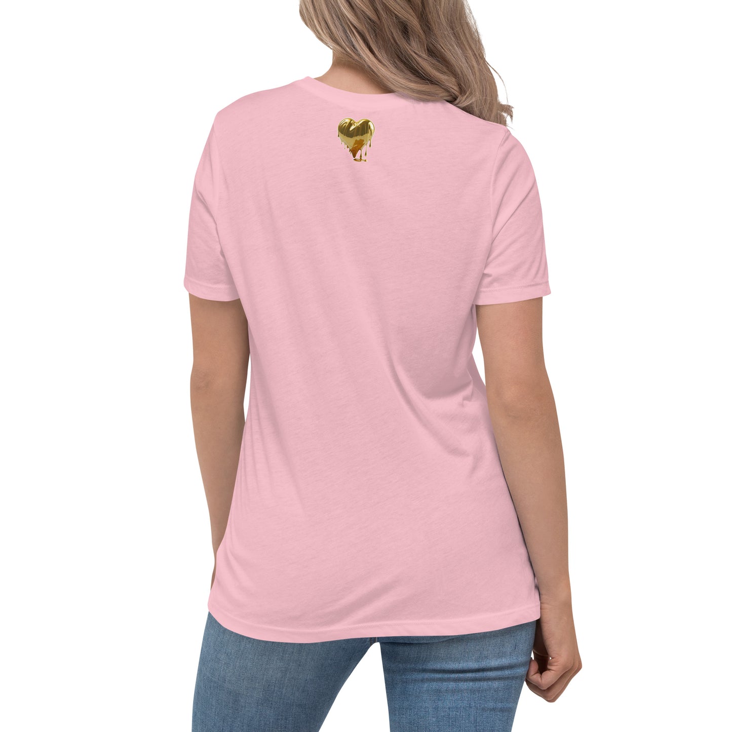 Jenasis 'Again' Album Tee with Gold Dripping Heart: A Fusion of Style and Comfort